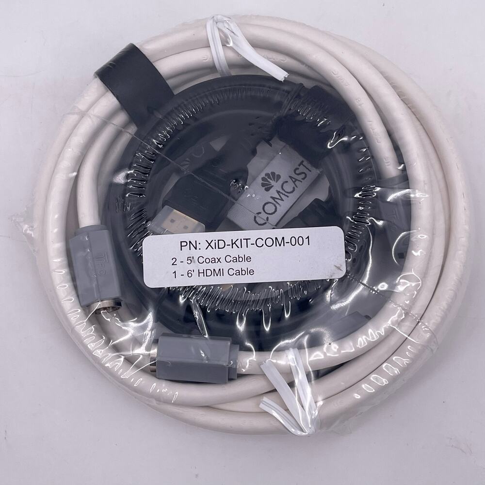 Comcast Cable Kit 2x 5 foot COAX and 1x 6 foot HDMI XiD-KIT-COM-001 New Sealed